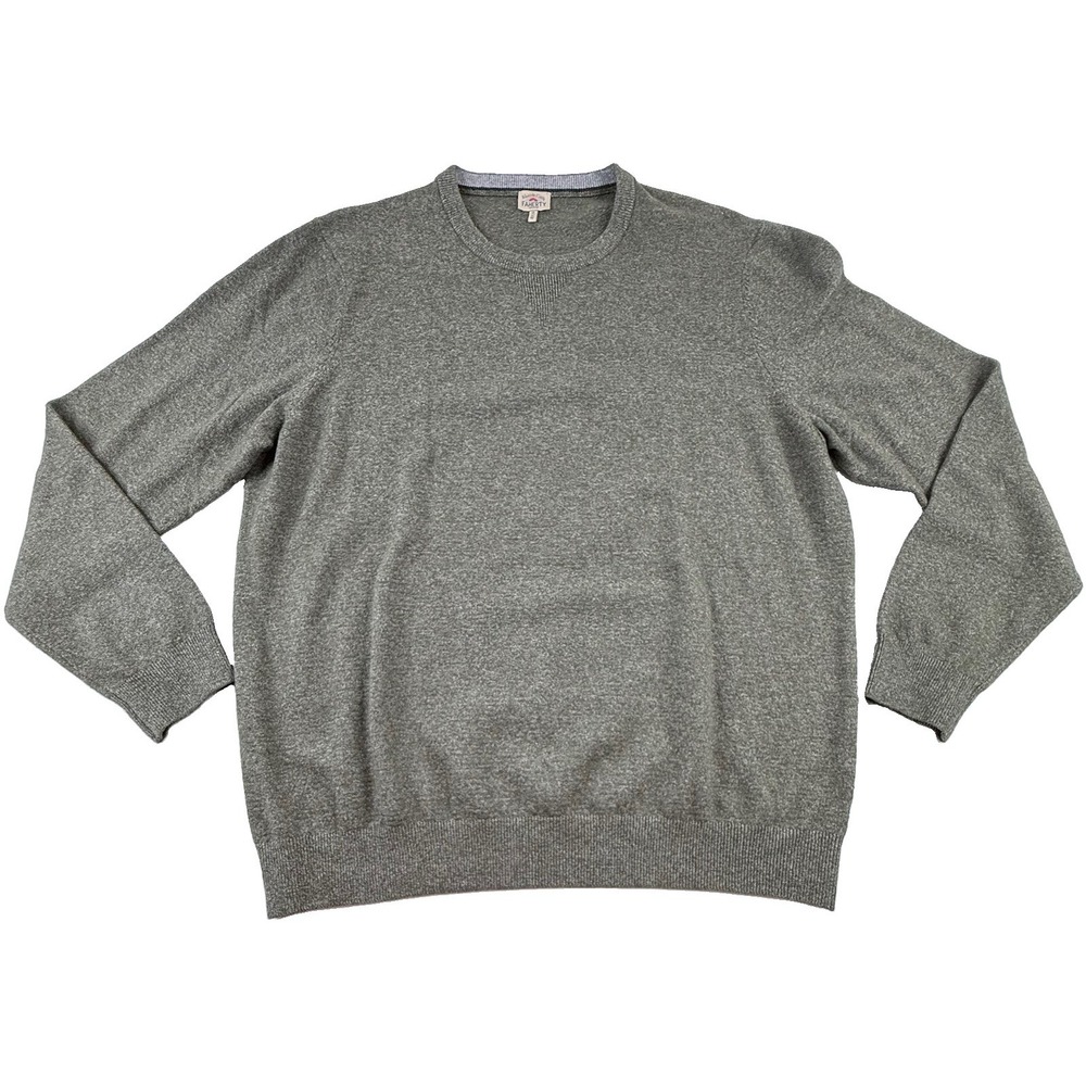 Faherty Jackson Hole Crew Neck Sweater Olive Heather Men's XXL